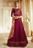 Magenta Barfi Silk Indian Wedding anarkali