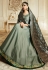 Grey Crystal georgette silk Indian Wedding anarkali