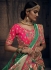 Pink banarasi silk Indian wedding lehenga