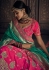 Rani pink and green banarasi silk Indian wedding lehenga