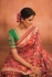 sunheri meena work and embroidery work dark peach colour 1209KM