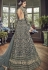 Grey Net Embroidered Long Designer Anarkali Suit 5810F