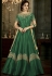 Green Silk Long Embroidered Anarkali Suit 34002