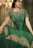 Green Silk Long Embroidered Anarkali Suit 34002