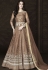 Brown Net Floor Length Embroidered Lehenga Anarkali Suit 6434