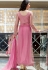 Pink Net Lehenga Style Anarkali Designer Suit 2503