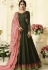 Jennifer Winget Dark Green Silk Floor Length Anarkali Suit 408