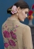 Beige Silk Flower Embroidery Lehenga Style Suit 10123