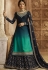 Gradient Blue Satin Georgette Lehenga and Churidar Designer Suit 3002