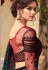 Blue and Maroon Satin Georgette Party Wear Saree With Border 22015