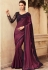 Purple Satin Georgette Party Wear Saree With Border 22011