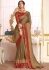 sonal chauhan beige brown saree RG105196