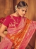 tangerine silk jacquard saree 987