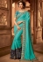 aqua blue designer silk saree 2305
