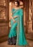 aqua blue designer silk saree 2305