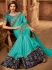 aqua blue designer silk saree 2305