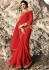 prachi desai tomato red silk saree 20676
