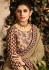 khaki brown saree with embroidered blouse 6166