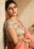 blush peach saree with embroidered blouse 6162