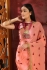 Pink and maroon georgette tassel party work Saree