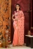 Pink and maroon georgette tassel party work Saree