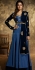 jennifer winget royal blue satin silk floor length anarkali suit 11026