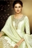 pista green satin silk gown style embroidered anarkali suit 3076