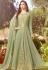 pastel green soft georgette long embroidered anarkali suit 20017