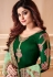 shamita shetty dark green georgette embroidered churidar suit 8142