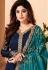 shamita shetty navy blue georgette embroidered churidar suit 8140