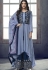 blue shade maslin palazzo jacket style pakistani suit 716