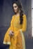 yellow maslin palazzo style embroidered pakistani suit 713