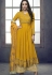 yellow maslin palazzo style embroidered pakistani suit 713