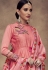 pink tapeta and satin silk embroidered readymade anarkali gown 39017