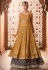 Mustard and Grey Georgette wedding lehenga