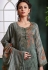 grey chanderi digital printed palazzo suit 1072