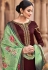 brown georgette satin palazzo style suit 6605