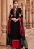 black georgette satin palazzo style suit 6603