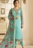 drashti dhami sky blue satin georgette embroidered churidar suit 3201