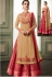 beige pink georgette jacket style anarkali suit 37005