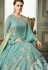 sky blue georgette long embroidered anarkali suit 37003