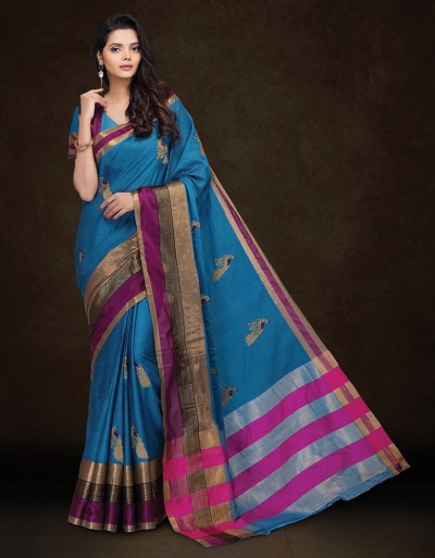 Mysha Malhar Blue Designer Saree