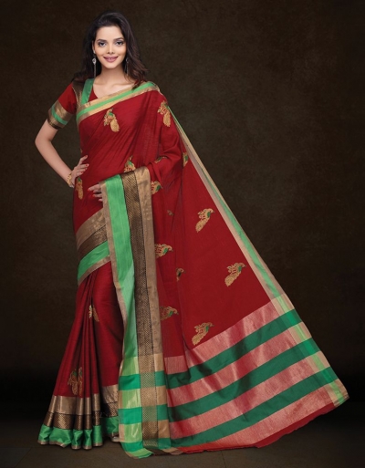 Mysha Malhar Red Designer Saree