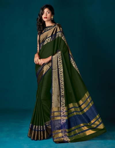 Simoni Olive Green Party Wear Saree