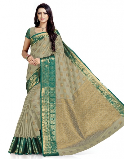 Paneri Duskin Beige Wedding  Wear Cotton Saree    Saree