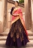 purple taffeta a line lehenga choli 1001