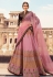 light pink organza circular lehenga choli 1008