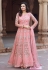 pink net ankle length anarkali suit 1620