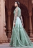 sea green net long anarkali suit 1621