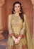 beige net ankle length anarkali suit 1624